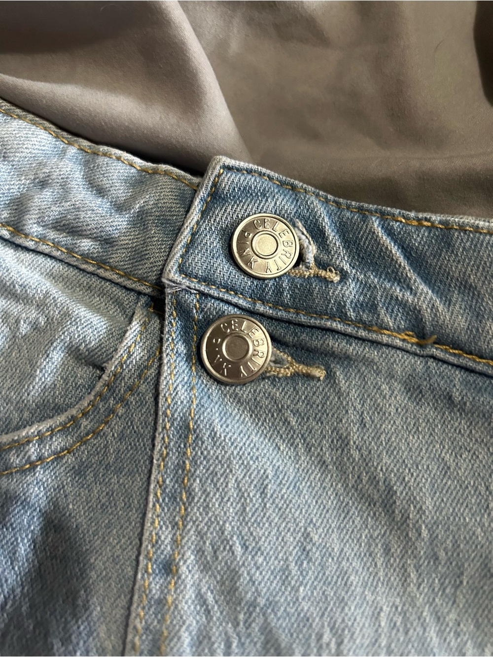 Light Wash Denim Skort - Pale Blue - Picture 5 of 10